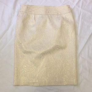 Grace Elements Ivory & Gold Skirt, Size 12